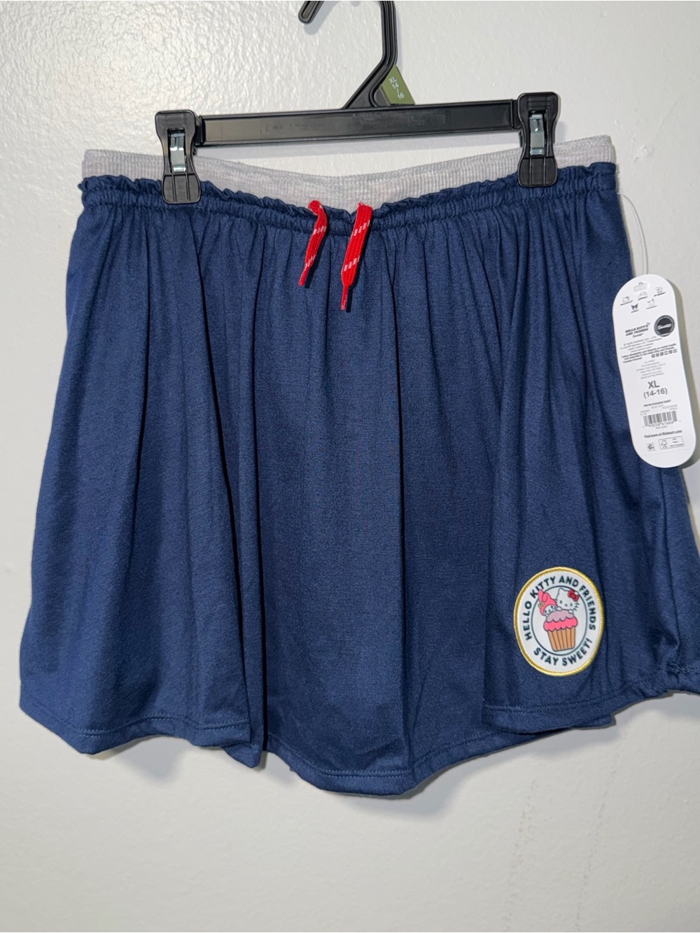 Hello Kitty Navy Shorts with Pink & Yellow Cupcake Patch